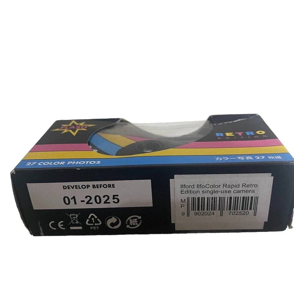 Ilford Ilfocolor Rapid Retro Single Use Camera New